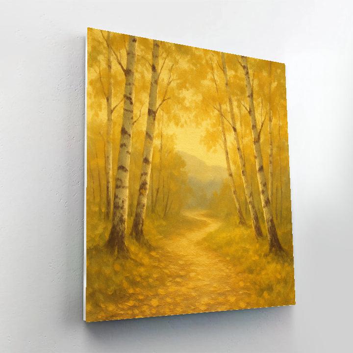 Sunlit Birch Way paint by numbers