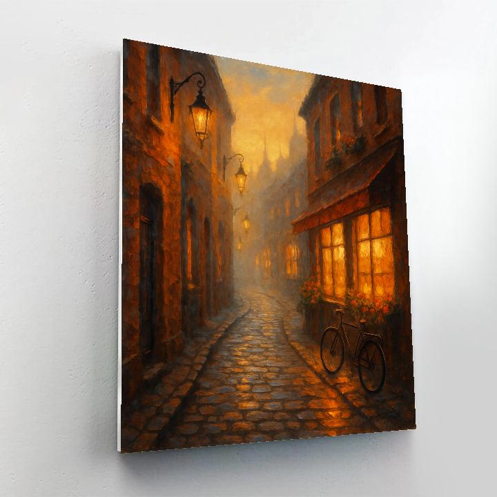 Lantern Alley Evening Painting by numbers kit