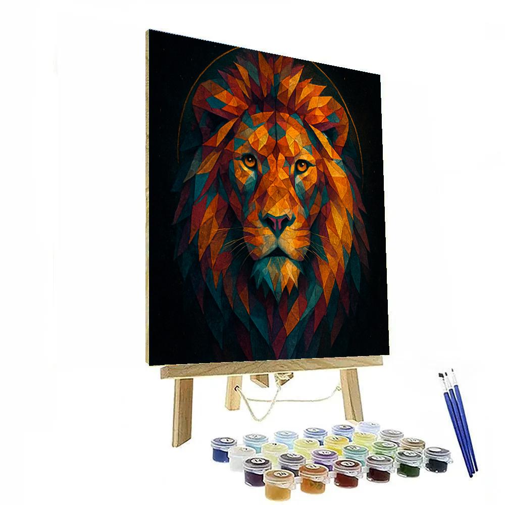 Majestic Lion Mosaic DIY paint by numbers