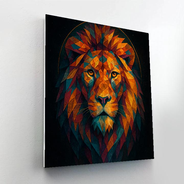 Majestic Lion Mosaic DIY paint by numbers