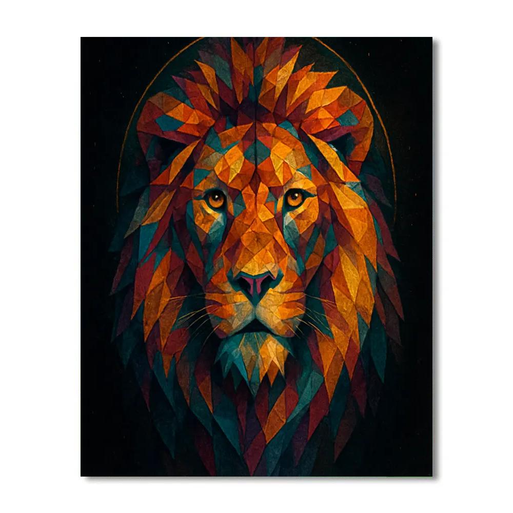 Majestic Lion Mosaic DIY paint by numbers