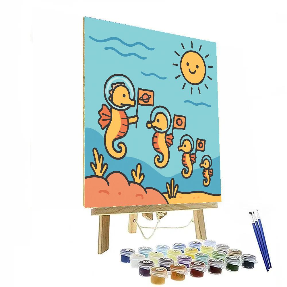 Stargazer Seahorse Parade Paint by numbers kits