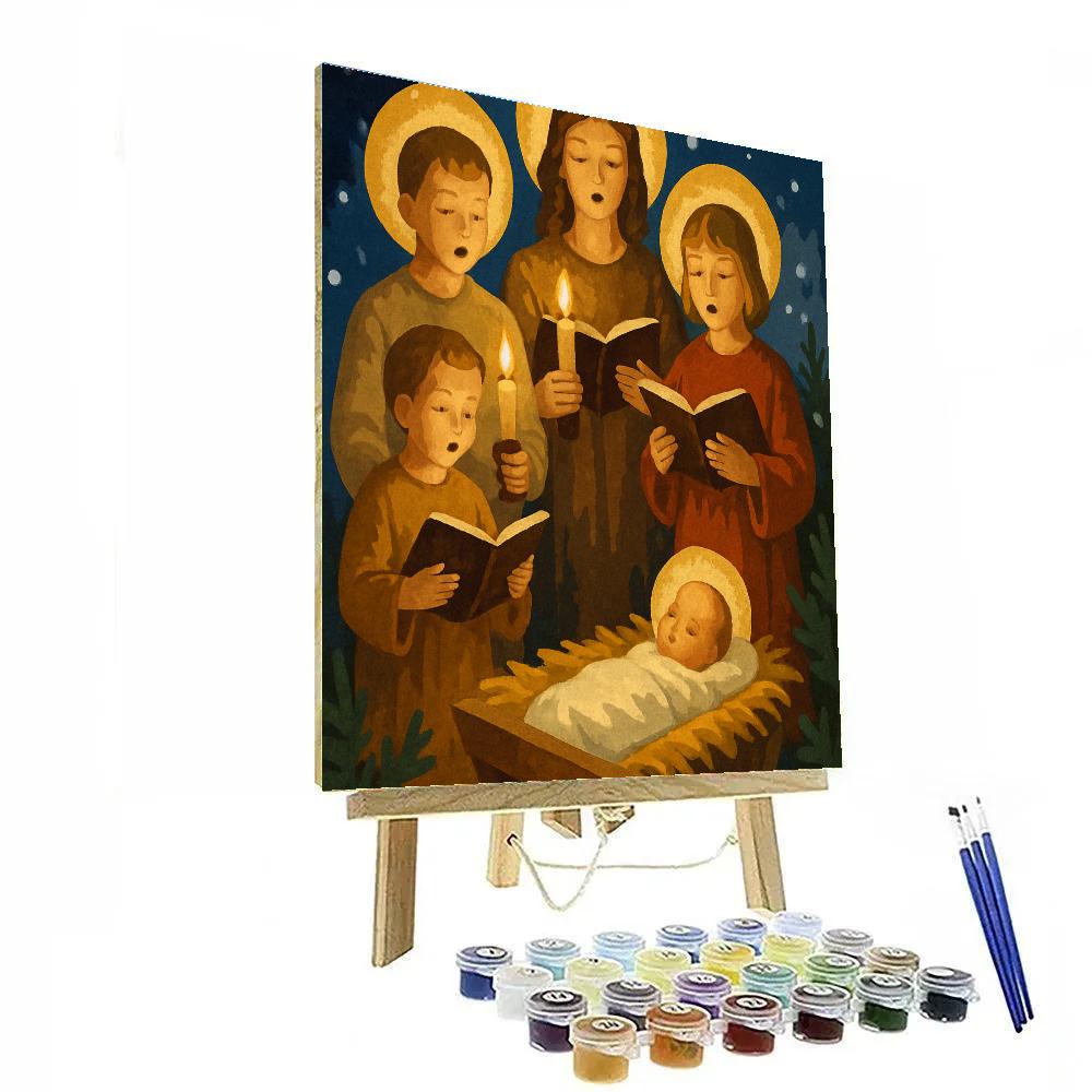 Midnight Manger Carol Painting by numbers kit