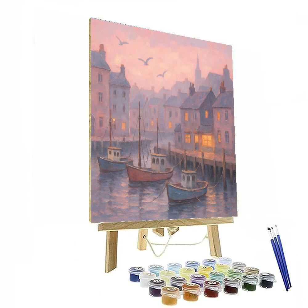 Harbor Mornings In Pastel painting number kit