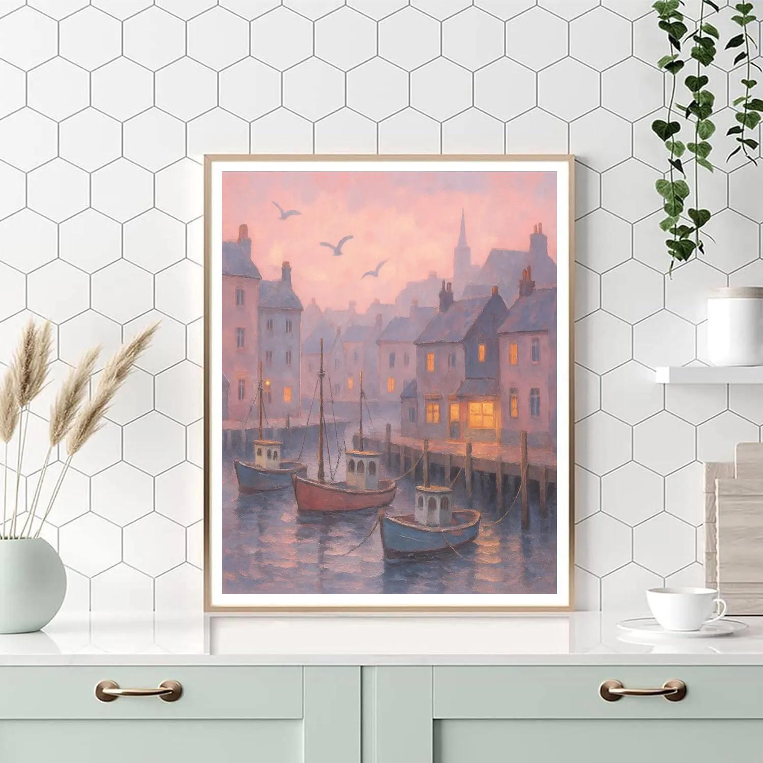 Harbor Mornings In Pastel painting number kit