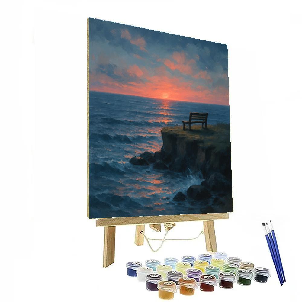 Coastal Window At Dusk DIY paint by numbers