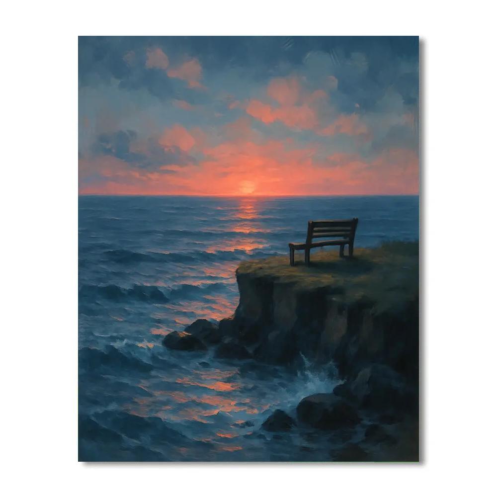 Coastal Window At Dusk DIY paint by numbers