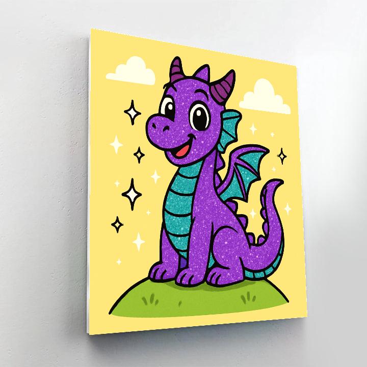 Fantasy Dragon With Glittering Scales Number painting