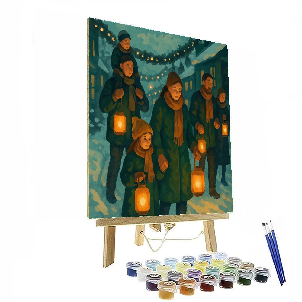 Snow Lantern Parade paint by color