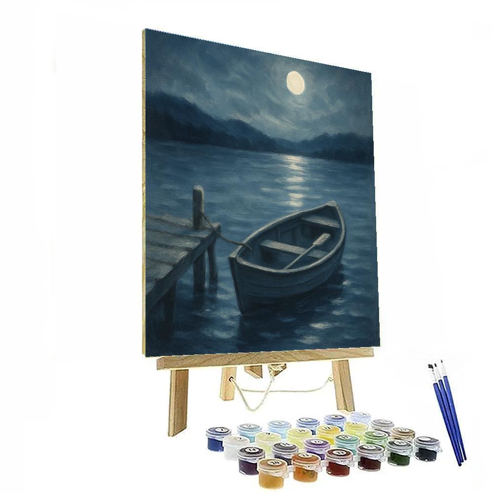 Rowboat At Dusk Serenity Numbered painting kits