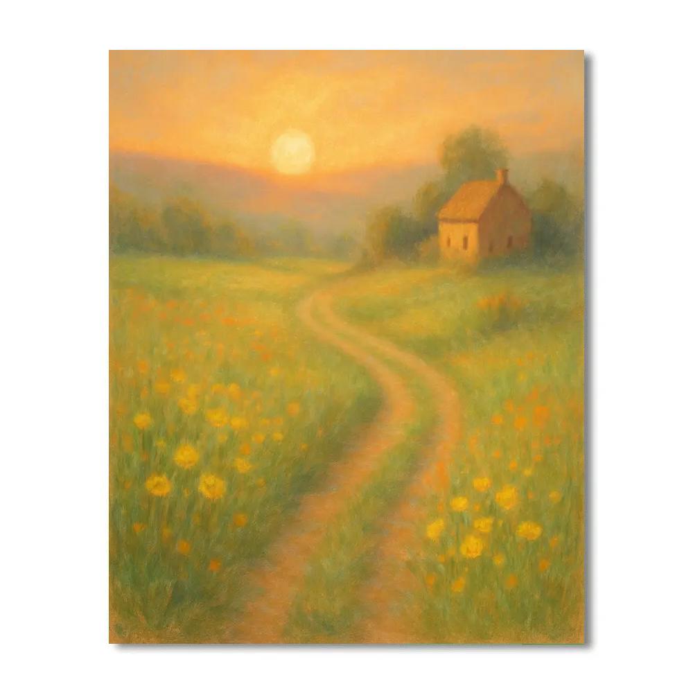 Golden Meadow Lane painting number kit