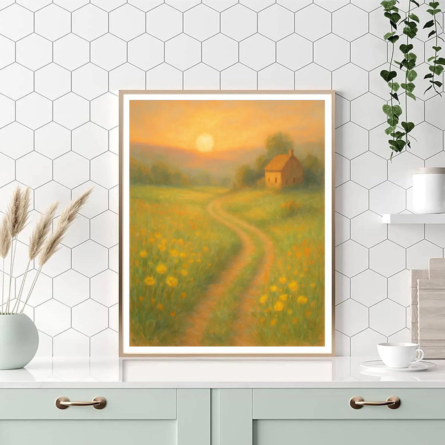 Golden Meadow Lane painting number kit