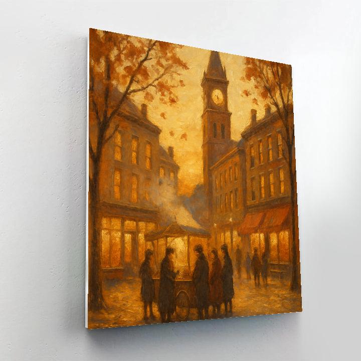 Clock Tower Tea Break Numbered painting kits