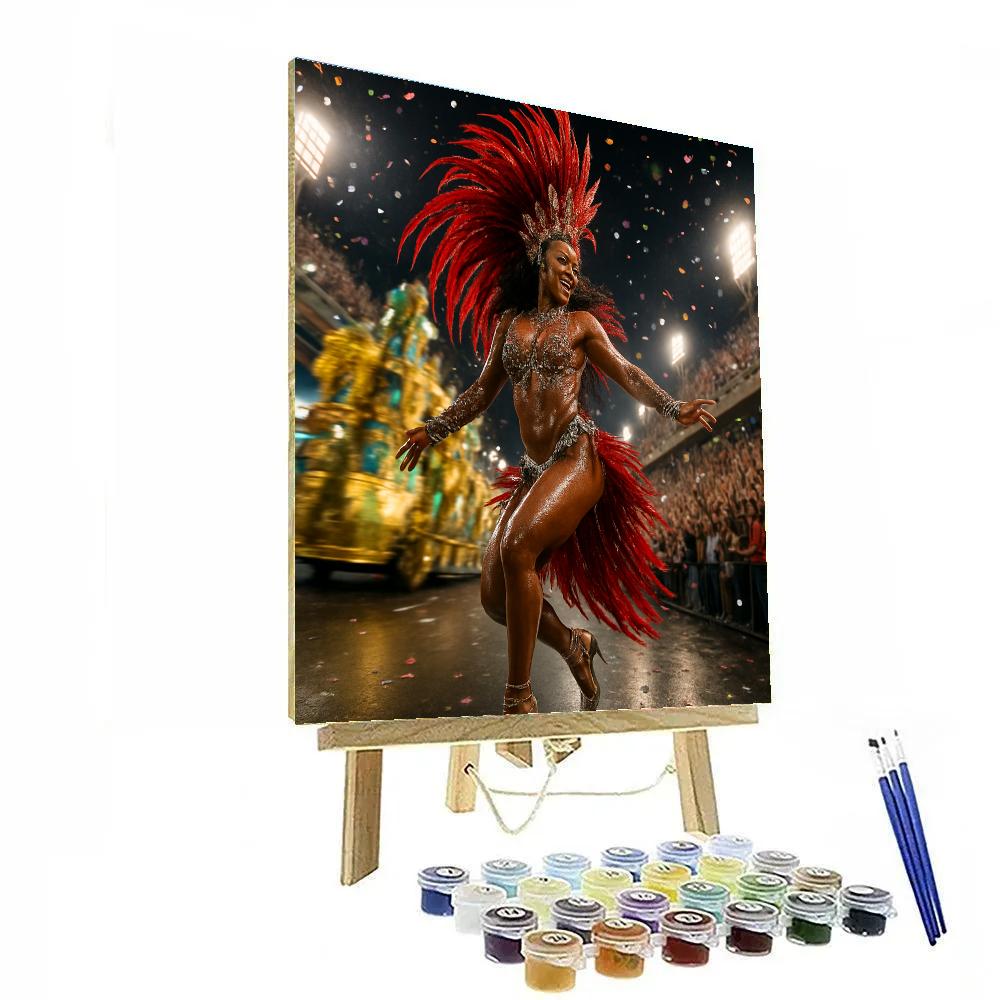 Rio Carnival Samba Parade Night Numbered painting kits