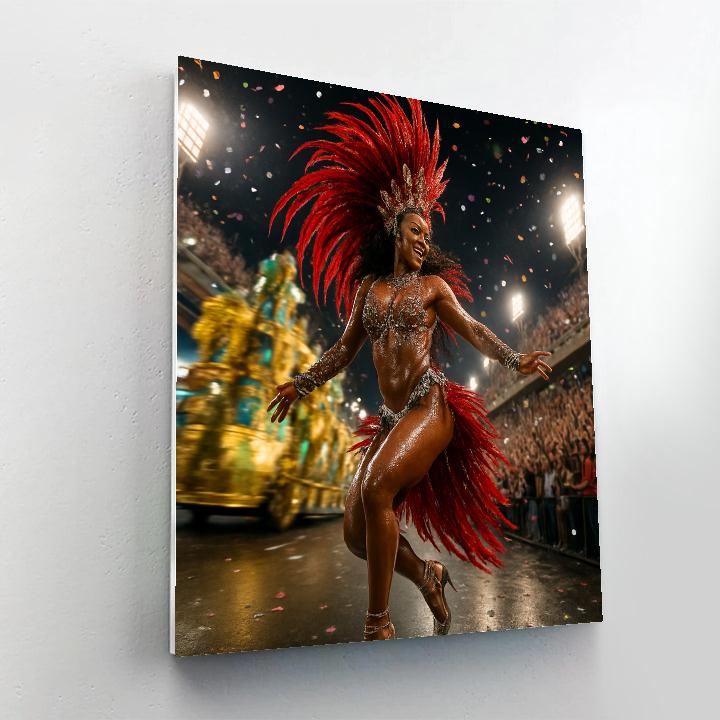 Rio Carnival Samba Parade Night Numbered painting kits