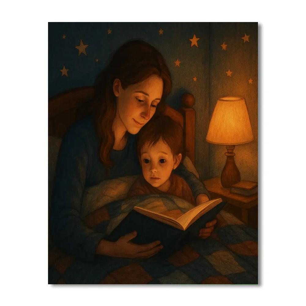 Bedtime Story Glow With Mom DIY paint by numbers