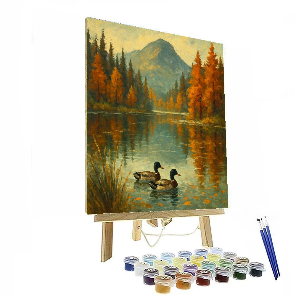 Autumn Reflections At Pine Cove Numbered painting kits