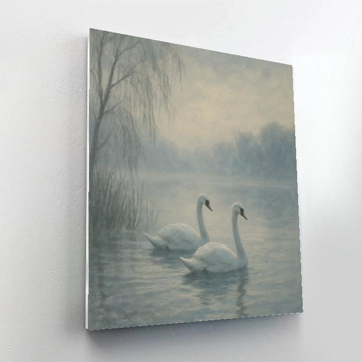Misty Swan Lullaby Painting by numbers kit