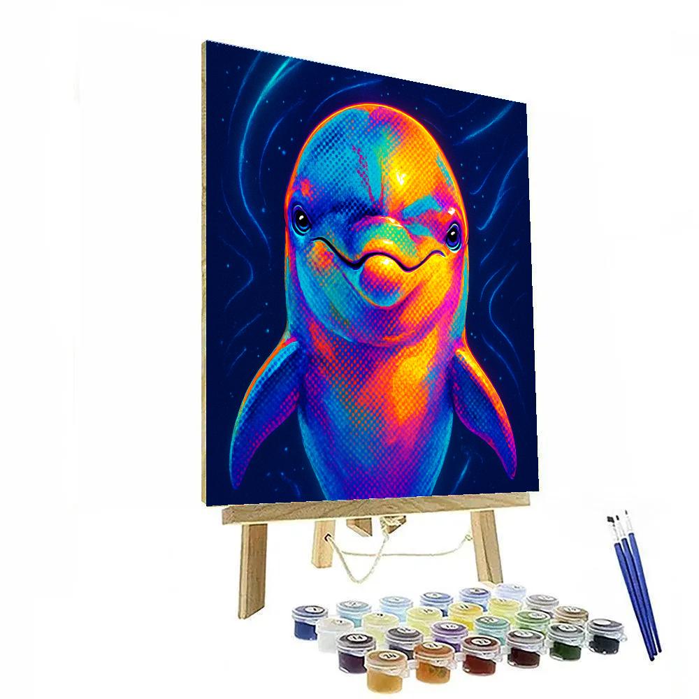 Oceanic Dolphin Burst Painting by numbers kit