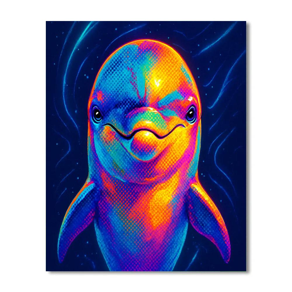 Oceanic Dolphin Burst Painting by numbers kit