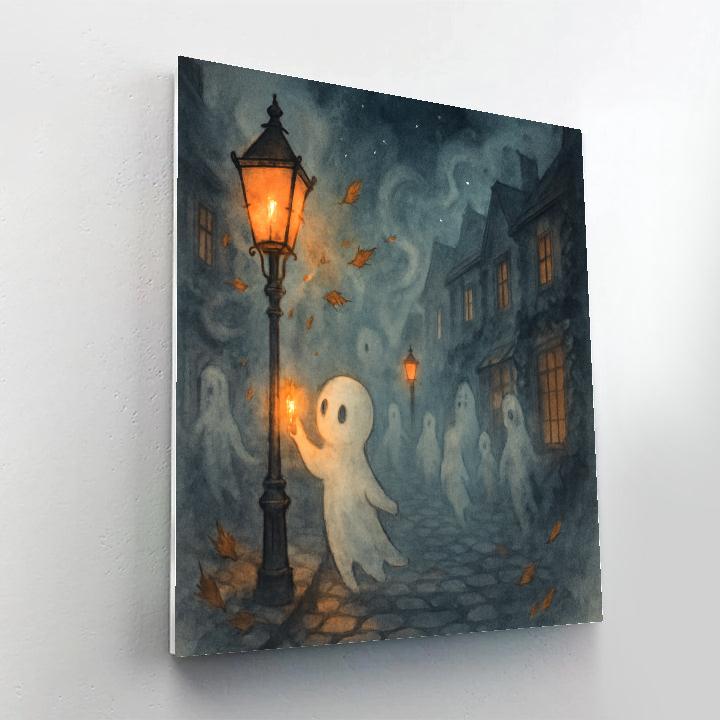 Ghost Lantern Lane paint by color
