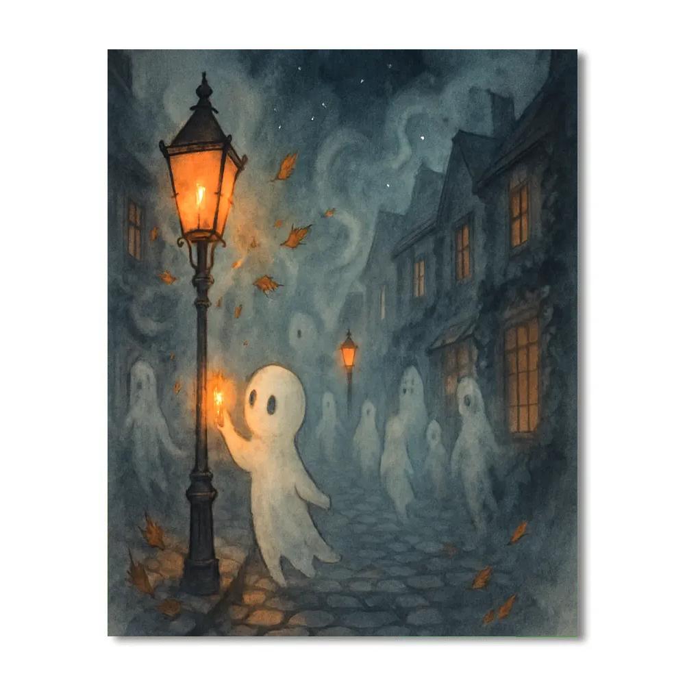 Ghost Lantern Lane paint by color