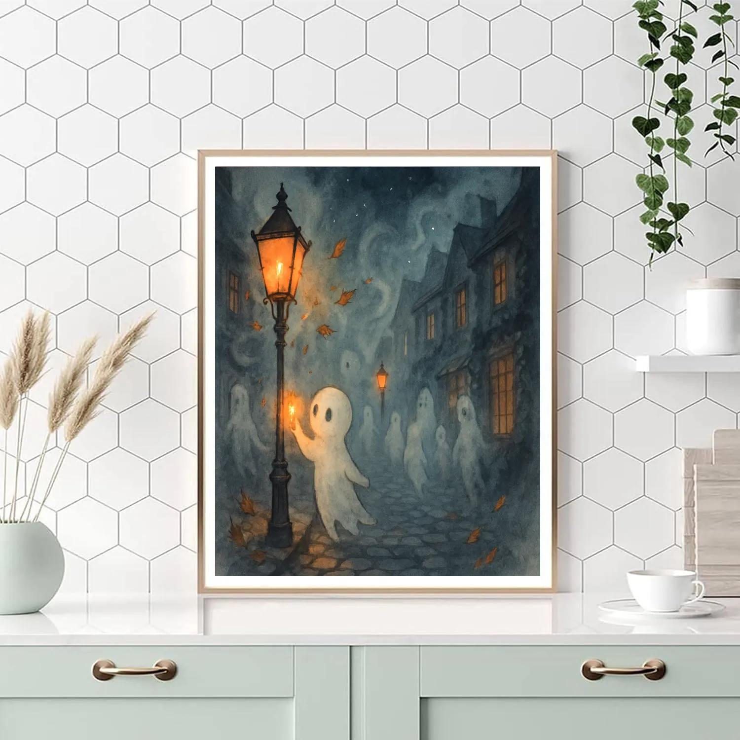 Ghost Lantern Lane paint by color