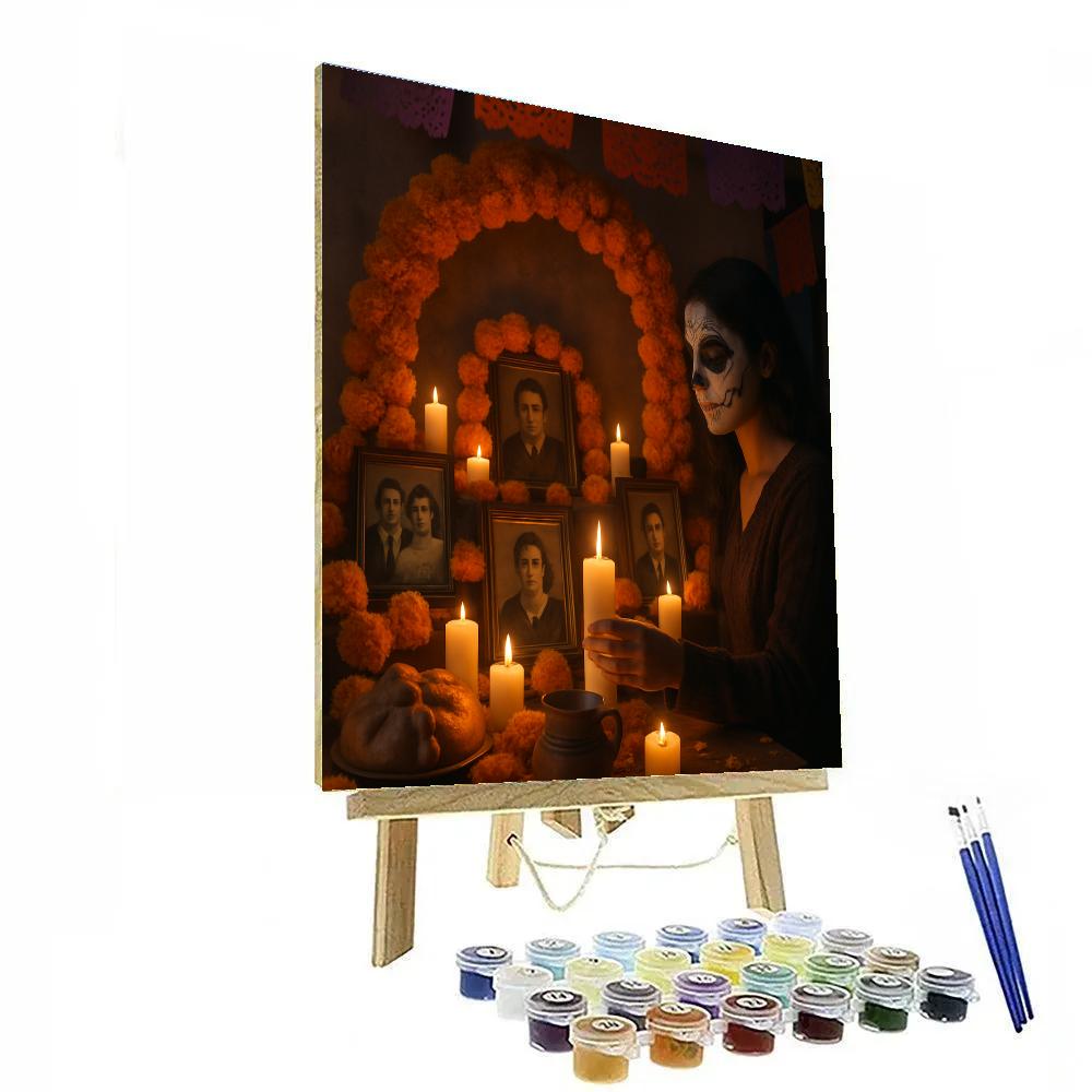 Dia De Muertos Family Ofrenda Table Paint by numbers kits