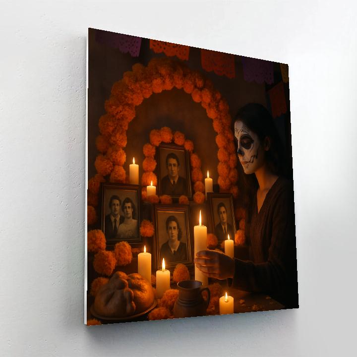 Dia De Muertos Family Ofrenda Table Paint by numbers kits