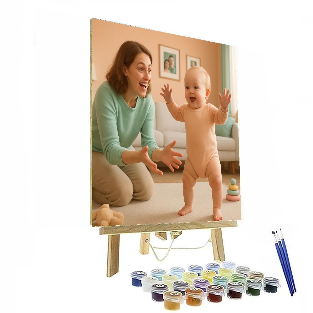 First Steps Celebration By Mother painting number kit