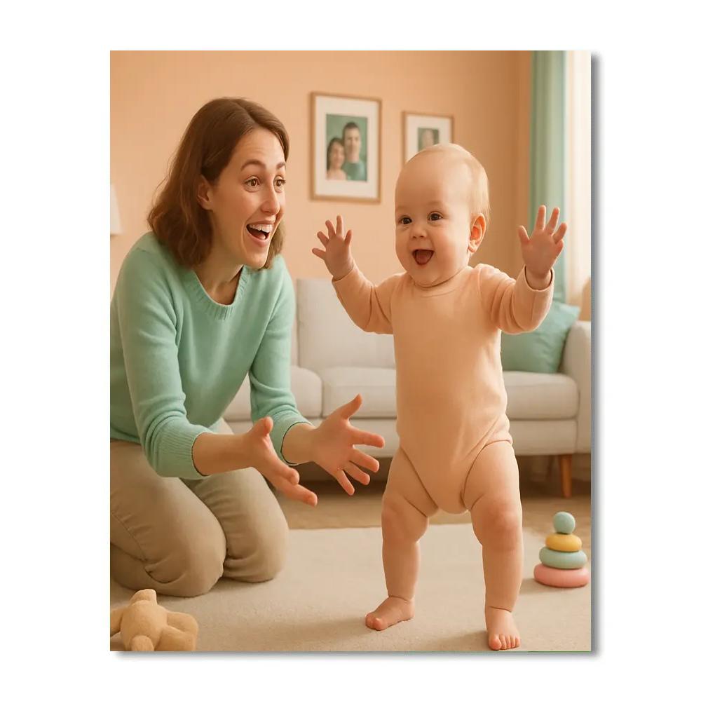 First Steps Celebration By Mother painting number kit