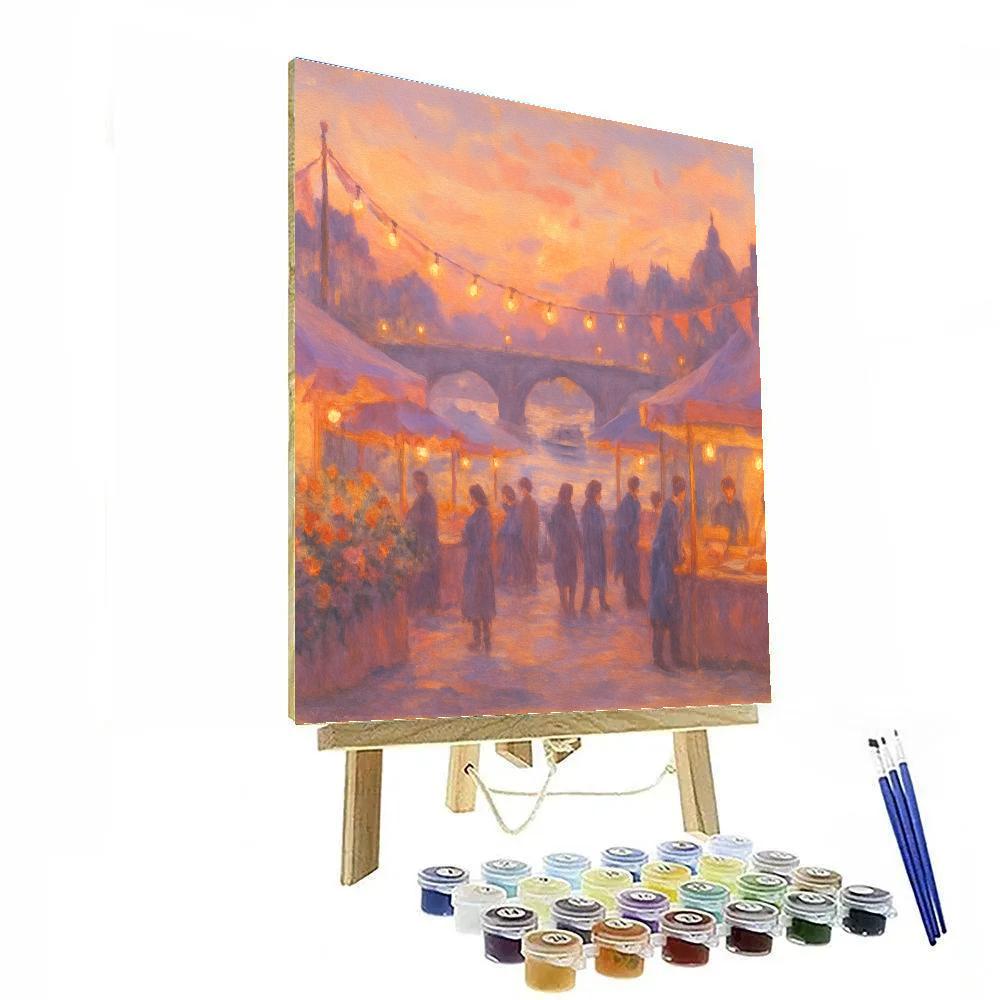 Sunset Bridge Market DIY paint by numbers