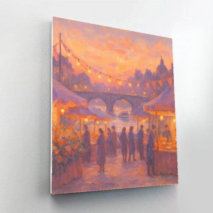 Sunset Bridge Market DIY paint by numbers
