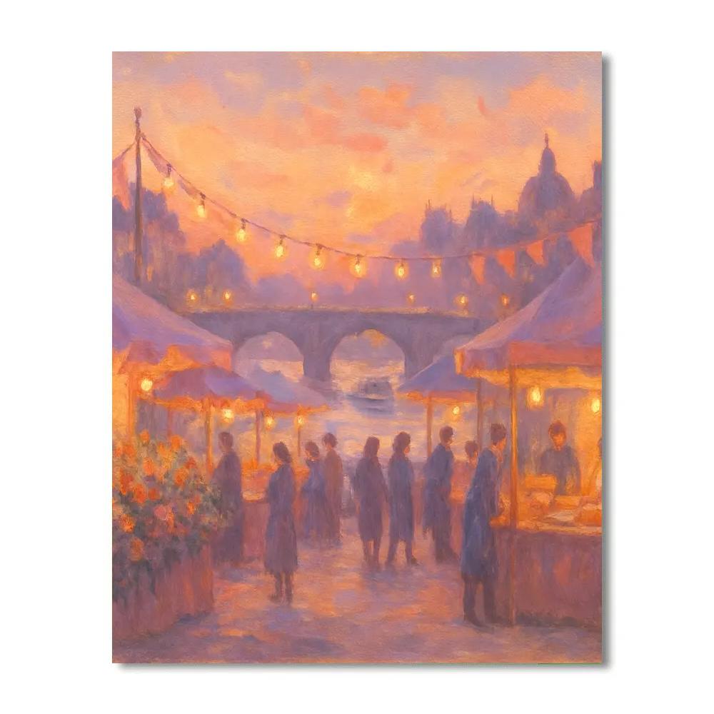 Sunset Bridge Market DIY paint by numbers