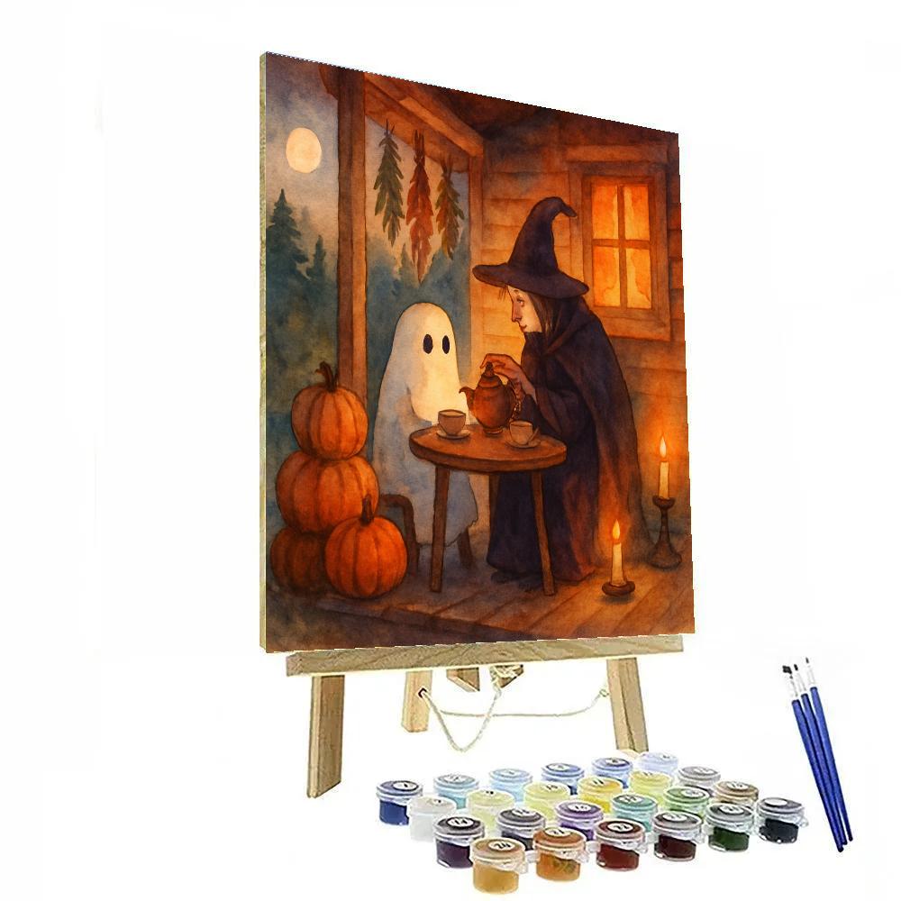 Witchs Porch Tea At Dusk paint by numbers