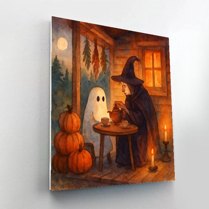 Witchs Porch Tea At Dusk paint by numbers