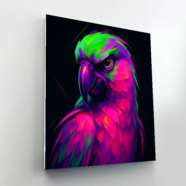 Electric Parrot Crest Painting by numbers kit