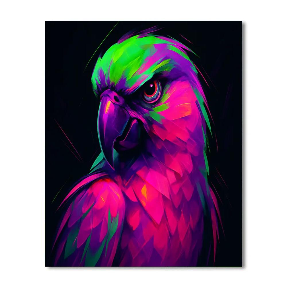 Electric Parrot Crest Painting by numbers kit