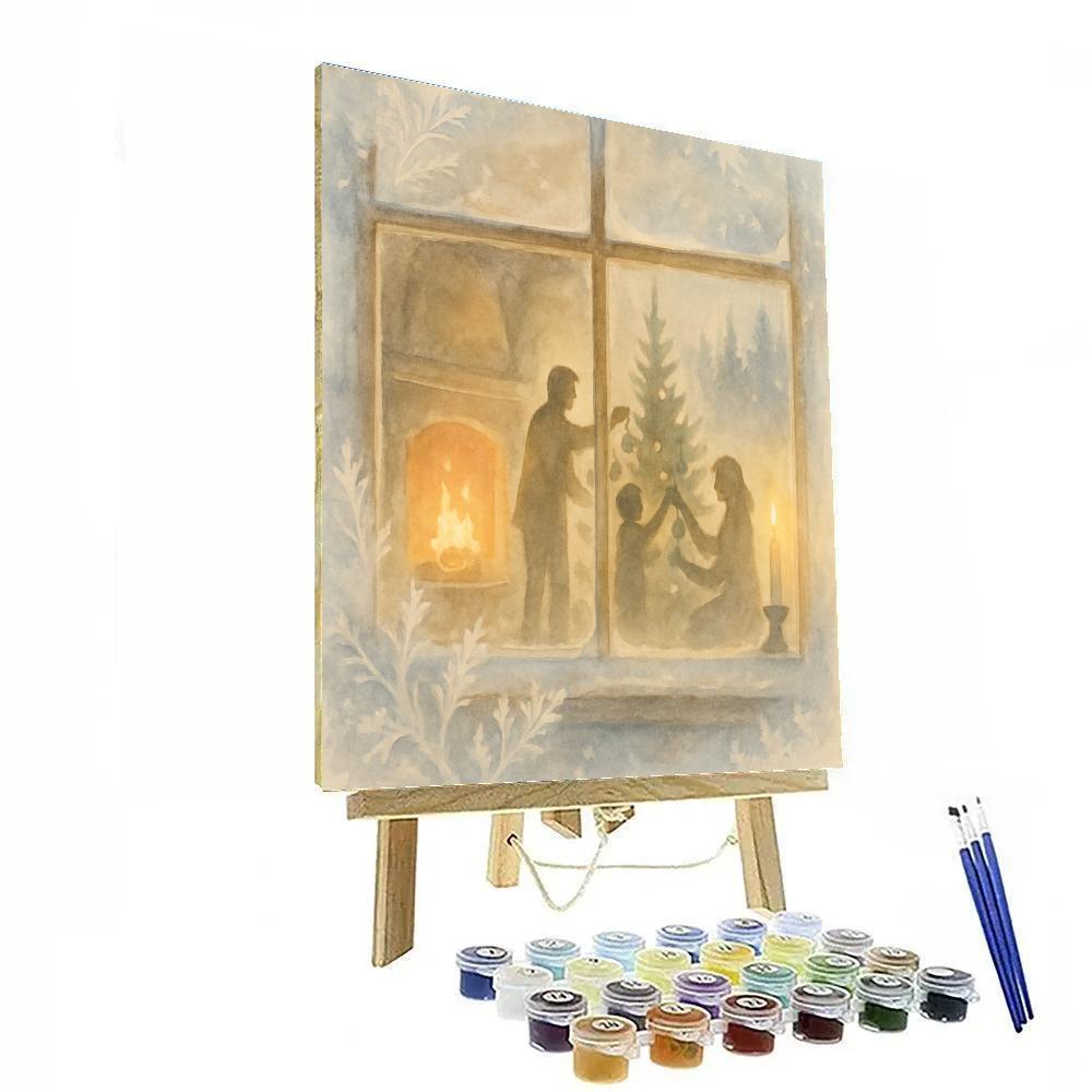 Candlelit Cabin Hearth paint by numbers