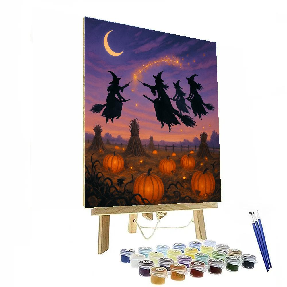 Witches Over The Harvest paint by numbers