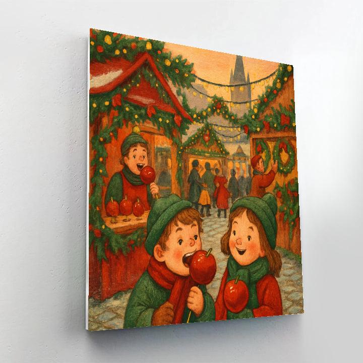 Frosted Market Morn DIY paint by numbers