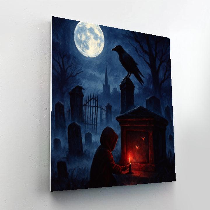Raven Cemetery Twilight Paint by numbers art