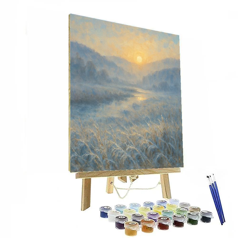Sunrise Over Frosted Valley DIY paint by numbers