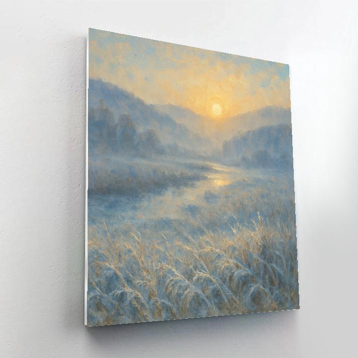 Sunrise Over Frosted Valley DIY paint by numbers