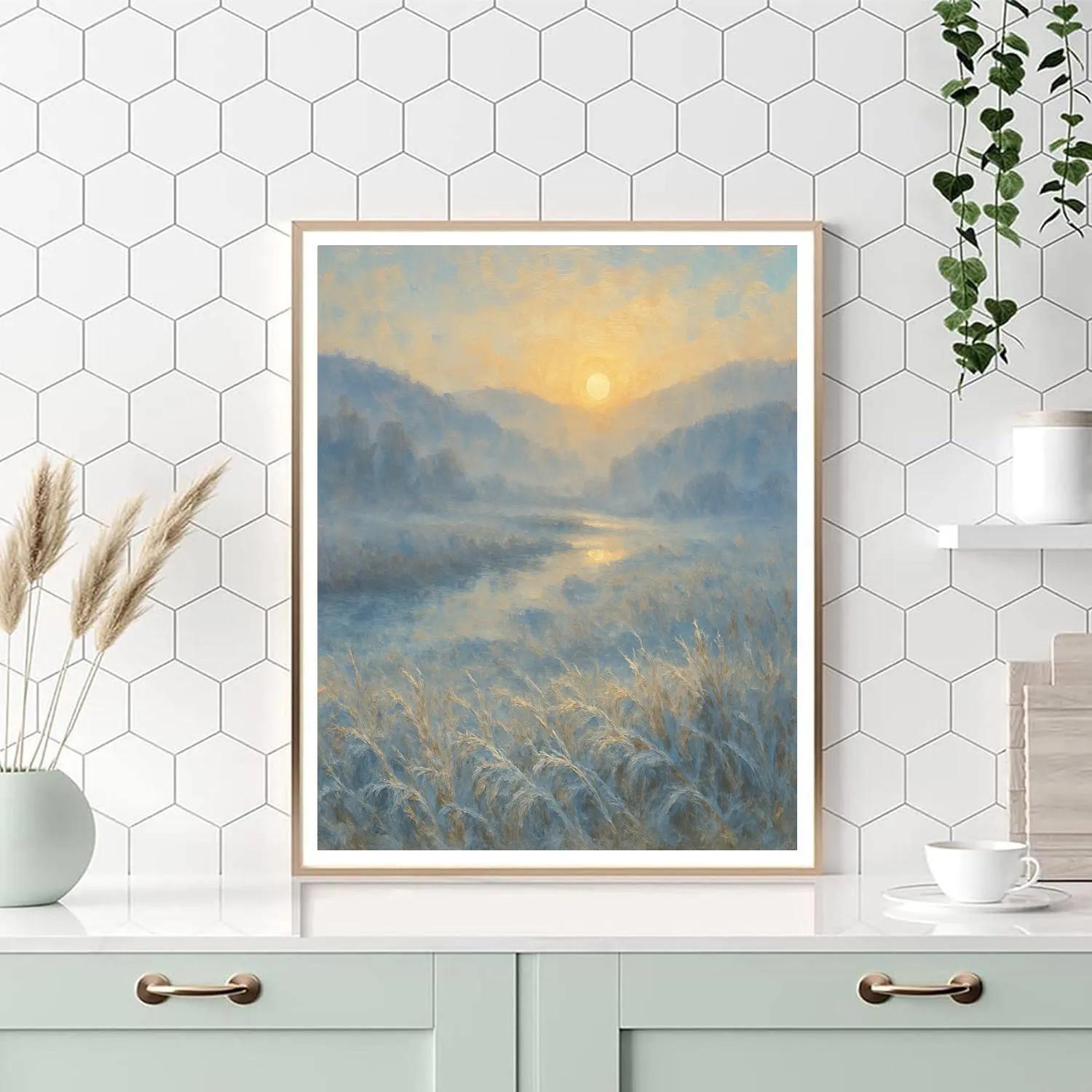 Sunrise Over Frosted Valley DIY paint by numbers