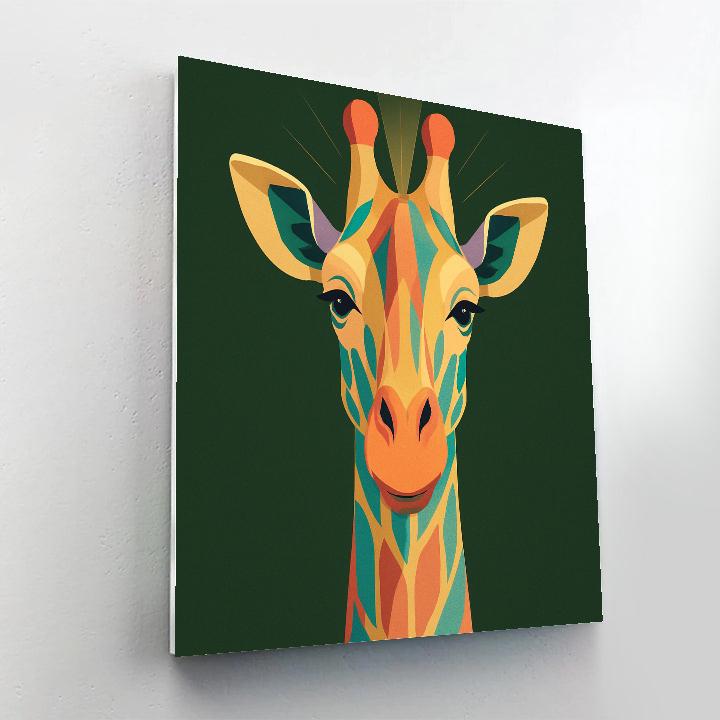 Giraffe Sunset Mosaic Paint by numbers art