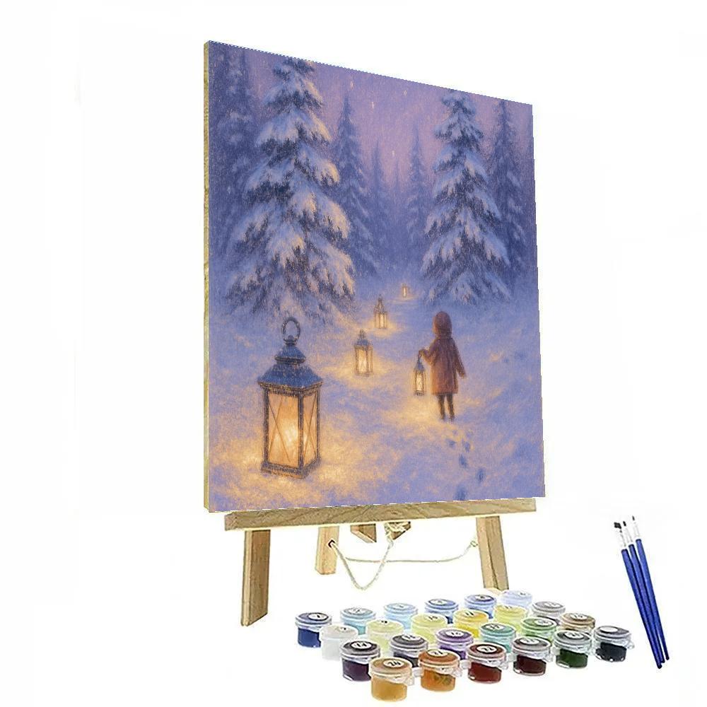 Midwinter Ice Lantern Path Number painting