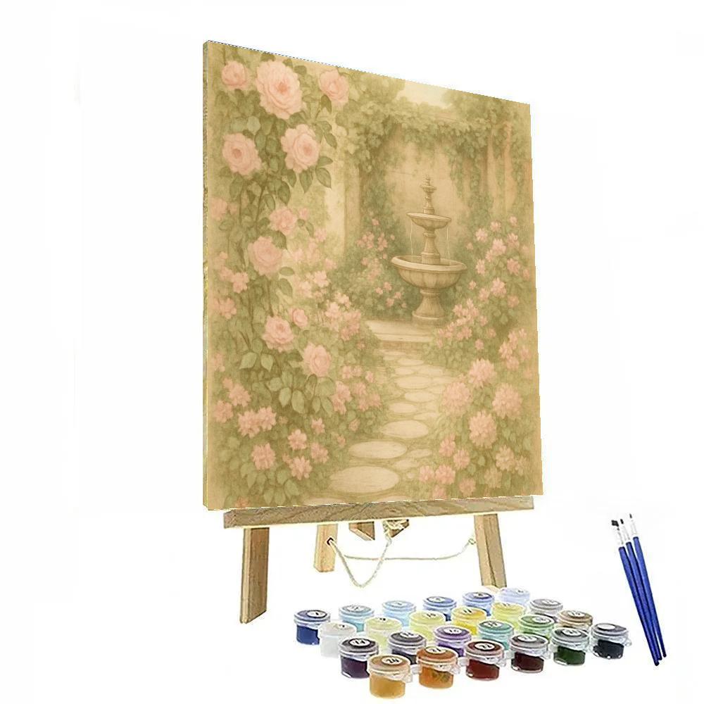 Secret Garden Between Stone Walls painting number kit