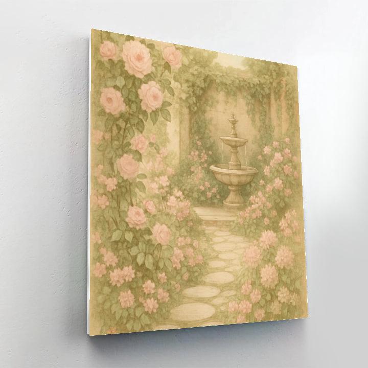 Secret Garden Between Stone Walls painting number kit