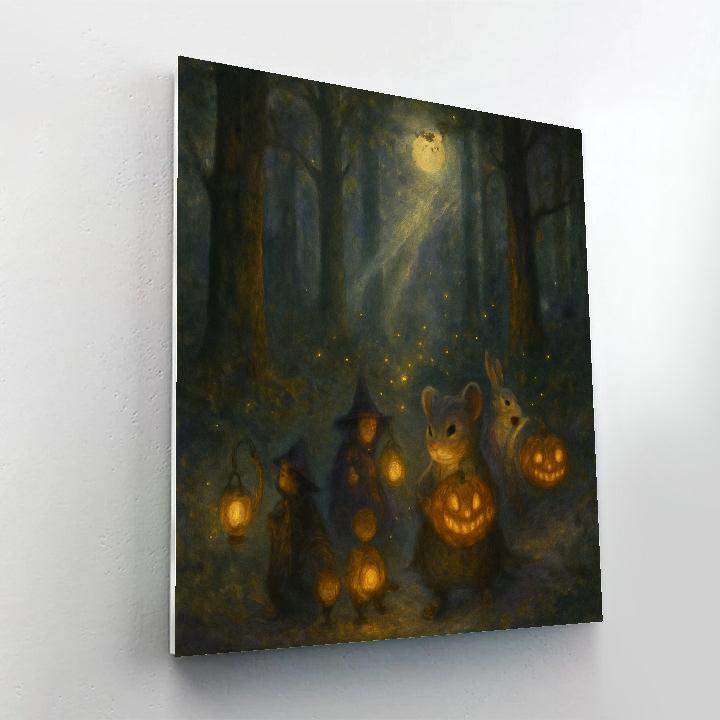 Enchanted Forest Lantern Parade Number painting